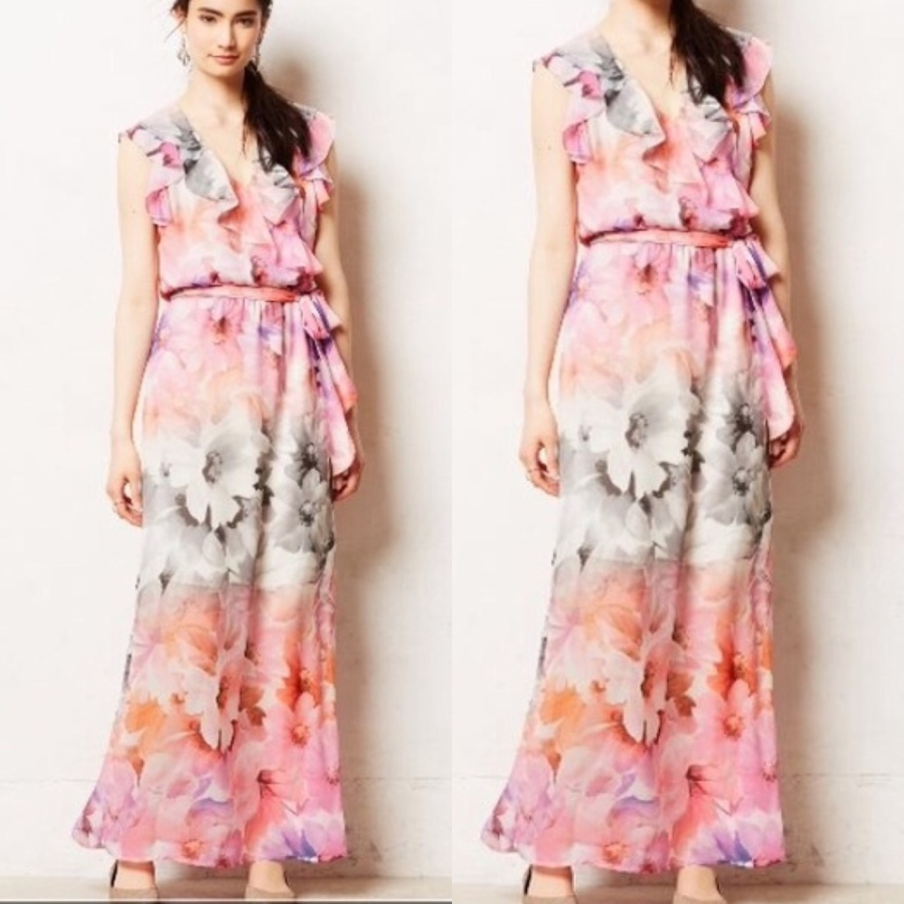 HD in Paris Anthropologie Easel Floral maxi dress